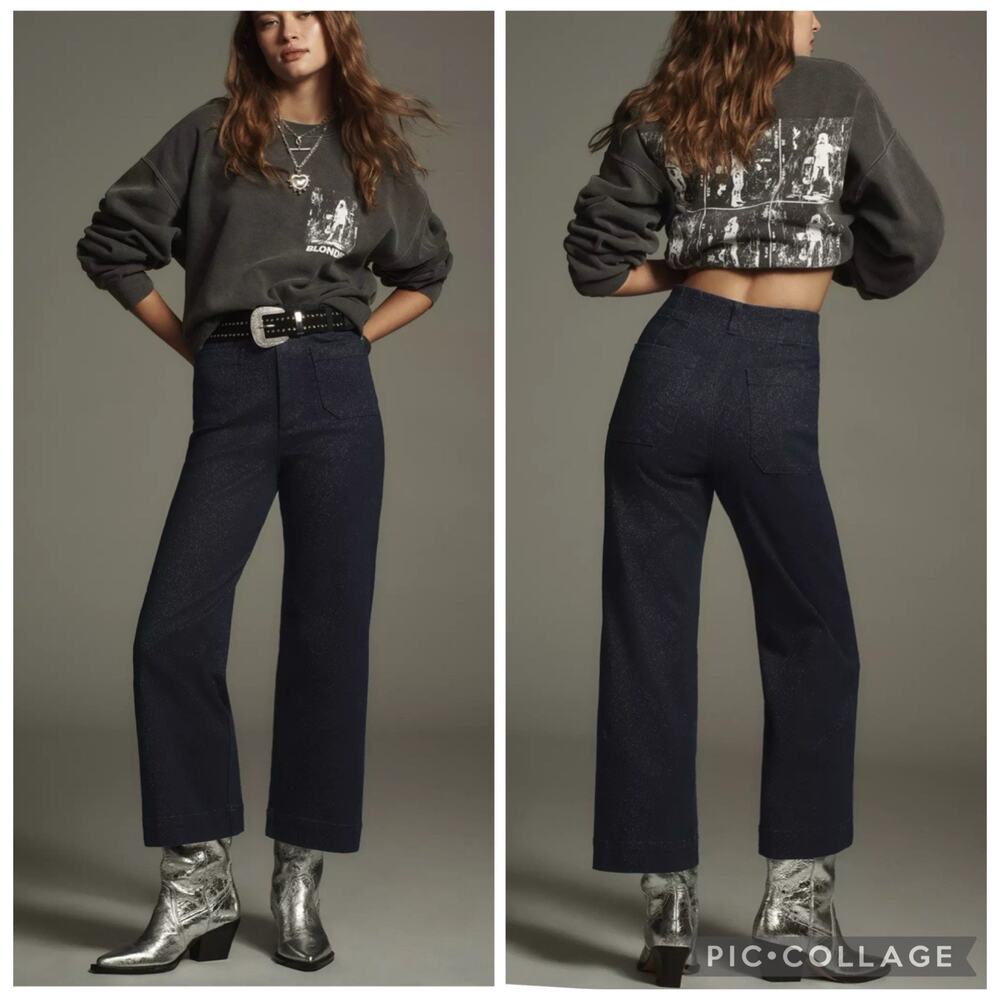 High-Rise Wide Leg Women’s Jeans — Dark Indigo